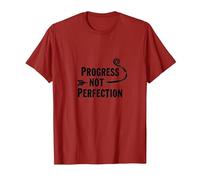 Progress Not Perfection Motivational Growth Mindset Cita Camiseta, Hombre, Arándano, XXL