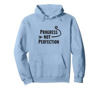 Progress Not Perfection Motivational Growth Mindset Cita Sudadera con Capucha, Unisex para Adultos, Azul Polvoriento, XXL