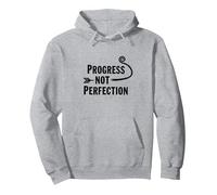 Progress Not Perfection Motivational Growth Mindset Cita Sudadera con Capucha, Unisex para Adultos, Gris Jaspeado, XXL