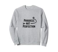 Progress Not Perfection Motivational Growth Mindset Cita Sudadera, Unisex para Adultos, Gris Jaspeado, M