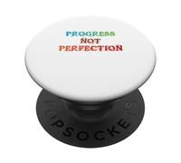Progress Not Perfection Motivational Inspirational Mindset PopSockets PopGrip Adhesivo