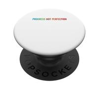 Progress Not Perfection Motivational Quote Inspire Mindset PopSockets PopGrip Adhesivo