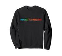 Progress Not Perfection Motivational Quote Inspire Mindset Sudadera