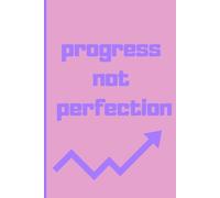 Progress Not Perfection - Pink Purple Grid Journal for Students: Inspirational Graph Paper Notebook for School, College, or Office