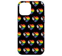 Progress Pride Flag Vintage Rainbow Heart Love LGBT Pocket Carcasa para iPhone 12 Pro MAX