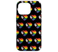 Progress Pride Flag Vintage Rainbow Heart Love LGBT Pocket Carcasa para iPhone 16 Pro