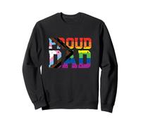 Progress Rainbow Proud Dad Fathers Day LGBTQ Trans Pride Sudadera