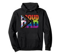 Progress Rainbow Proud Dad Fathers Day LGBTQ Trans Pride Sudadera con Capucha