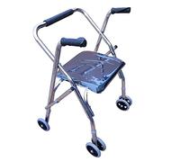 Progressive Mobility Aid Walker with 2 Wheels Rollator Self-Adjusting Stair Assist Go Up Down Stairs Ramps Steps Mobility Aid for Adults Or Seniors Folding Adjustable (Six Rounds)