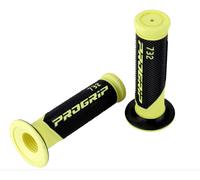 PROGRIP 732 Puños de manillar de 7/8 de pulgada cerrados, negro-amarillo