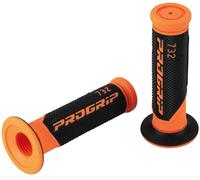 PROGRIP 732 Puños de manillar de 7/8 de pulgada cerrados, negro-naranja