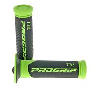 Progrip 732 Road - Puños de goma para manillar (22 mm de diámetro), color negro y verde