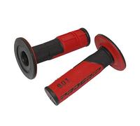 Progrip Revestimiento de empuñadura Off Road 801 de Doble Densidad, Base Negro-Rojo, 115 mm (par) (Cross-MX)