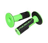 Progrip Revestimiento de empuñadura Off Road 801 de Doble Densidad, Color Verde neón y Negro, 115 mm (par de Pares) (Cross-MX)