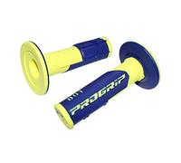 Progrip Revestimiento de empuñadura Off Road 801 Doble Densidad Fluorescente diseño Amarillo Fluorescente Azul 115 mm par (Cross-MX)