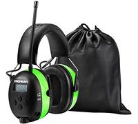 PROHEAR 033 Cascos Antiruido Bluetooth con Radio, Auriculares de Protección Auditiva FM/AM con Manos Libres, Cascos Insonorizacion para Jardín Césped Talleres Carpinteros Soldadura SNR 31dB Verde
