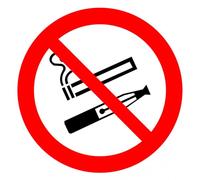prohibición prohibida fumar Vapoter logo adhesivo pegatinas (1, 10)