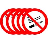prohibición prohibida fumar Vapoter logo adhesivo pegatinas (5, 20)