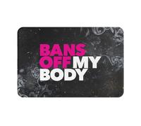 Prohibiciones De Nuestros Cuerpos Felpudos Entrada Plegable Alfombrilla De Baño Cómoda Alfombra Baño para Pasillo Interior Exterior 40X60Cm