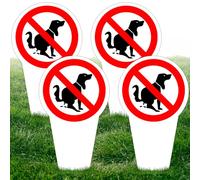 Prohibido Cagadas De Perro,4 Piezas 30cm*15cm*3mm Cartel De Advertencia Para Perros,Señal Prohibido Dejar Excrementos De Perros Para Perros" Para Marcas De Advertencia En El Jardín