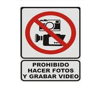 Prohibido Hacer Fotos Y Grabar - Señal de advertencia de vídeo de acrílico, 30 x 20 cm, color: sin fotos ni vídeo