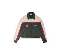 Prohibited Chaqueta de entretiempo 'Club' crema / verde oscuro / rojo fuego S crema / verde oscuro / rojo fuego