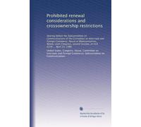 Prohibited renewal considerations and crossownership restrictions: Hearing before the Subcommittee on Communications of the Committee on Interstate ... session, on H.R. 6228 ... April 23, 1980