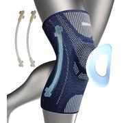 PROIORN Rodillera Profesional, Rodillera de Compresión con Almohadillas de Gel de Rótula y Estabilizadores Laterales para Hombre y Mujer, Rodilleras de Grado Médico para Correr, Azul-XL