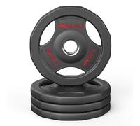 PROIRON Discos Pesas, Orificio Ø30mm - Discos de Pesas de Hierro Fundido Placas de Pesas Recubierta de Goma para Barra o Mancuernas Fitness en Gimnasio Casa, 4 * 1.25KG