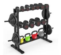 PROIRON Heavy Duty All-in-one Weight Rack, Soporte Mancuernas, Soporte de Almacenamiento de Mancuernas, Discos Pesas y Pesas Rusas, para Gimnasio y Casa, 3-niveles Acero Estante para Mancuernas