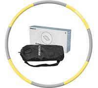 PROIRON Hula Hoop con Peso 1,2 / 1,8 kg, Hula Hoop Fitness con tamaño 73-98cm ajustable, Aro Hula Hoop para Adultos y Niños (0,95kg Amarillo + gris（4-4）)
