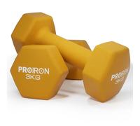 PROIRON Mancuerna de Neopreno Hexagonal, Neoprene Coated Dumbbells 3KG,Non-Slip Dumbbells,Sold in Pairs