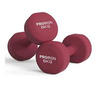 PROIRON Mancuernas de Neopreno -Mancuernas con Revestimiento de Neopreno 2 x 8 kg