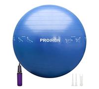 PROIRON Pelota de Pilates 55cm- Fitball Anti-Burst con Patrón de Pose Grueso Pelota de Ejercicio,Yoga, Fitness, incluidos Bomba (Azul)