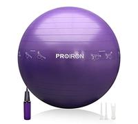 PROIRON Pelota de Pilates 75cm- Fitball Anti-Burst con Patrón de Pose Grueso Pelota de Ejercicio,Yoga, Fitness, incluidos Bomba (púrpura)