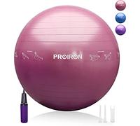 PROIRON Pelota de Pilates 75cm- Fitball Anti-Burst con Patrón de Pose Grueso Pelota de Ejercicio,Yoga, Fitness, incluidos Bomba (Rosa)