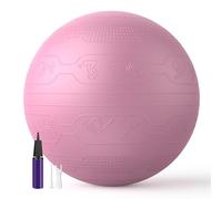 PROIRON, Pelota de Pilates, Fitness, Yoga, Embarazo, Deporte, Fitball con Patrón en Relieve para Ejercicios Gimnasia, 65cm, Anti-pinchazos, Incluye Inflador - Rosa