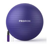 PROIRON, Pelota de Pilates, Fitness, Yoga, Embarazo, Deporte, Fitball para Ejercicios Gimnasia, Morado 55cm, Anti-pinchazos, Incluye Inflador