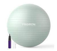 PROIRON, Pelota de Pilates, Fitness, Yoga, Embarazo, Deporte, Fitball para Ejercicios Gimnasia, Verde 75cm, Anti-pinchazos, Incluye Inflador