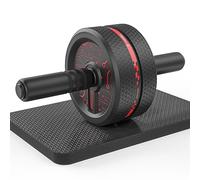 PROIRON Rueda Abdominal, 8.5cm Ancho Rodillo para Abdominales con Mangos Algodón NBR y Alfombrilla para Rodillas, para Flexiones,Ejercicio en casa, Rueda Abdominal,Carga máxima de 200 Kg