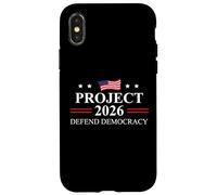 Project 2026 Defend Democracy Protest Sign Fight Oligarchy Carcasa para iPhone X/XS