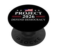 Project 2026 Defend Democracy Protest Sign Fight Oligarchy PopSockets PopGrip Adhesivo
