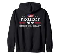 Project 2026 Defend Democracy Protest Sign Fight Oligarchy Sudadera con Capucha