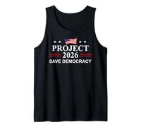 Project 2026 Save Democracy Defend Protest Fight Oligarchy Camiseta sin Mangas