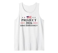 Project 2026 Save Democracy No Kings Protest Fight Oligarchy Camiseta sin Mangas