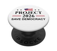 Project 2026 Save Democracy No Kings Protest Fight Oligarchy PopSockets PopGrip Adhesivo