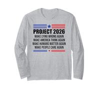 Project 2026 Sign Make Lying Wrong Again Make America Think Manga Larga