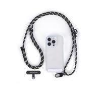 project-cb Colgante Móvil 1, Enganche Móvil Colgar 2, Colgar el Móvil del Cuello, Lanyard Móvil, Cordón para Móvil, Ajustable 80-160cm(SombraNegra-B)