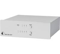 Project DAC Box S2 + - DAC gama alta 32 bits y soporte para DSD256, ESS Sabre ESS9038 DAC, 5 filtros digitales selecc., Acabado Aluminio. Conexiones USB, Coaxial, Optica. Color Plata