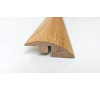 Project DIY® Perfil de umbral reductor de rampa de roble macizo, tira de transición para suelos laminados, vinilo, alfombras y suelos de madera dura, barra de puerta duradera, 90 cm de longitud